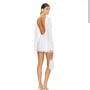White Logan Sheer Mini Dress Lovers and Friends
